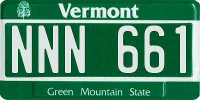 VT license plate NNN661