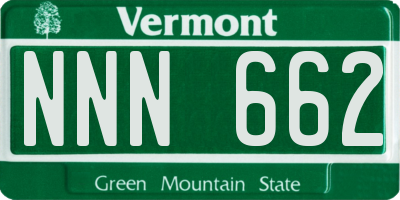 VT license plate NNN662