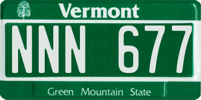 VT license plate NNN677