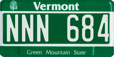 VT license plate NNN684