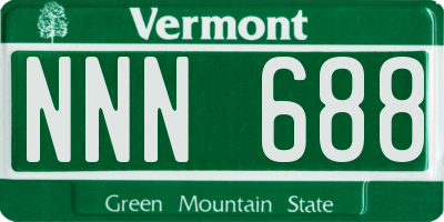 VT license plate NNN688