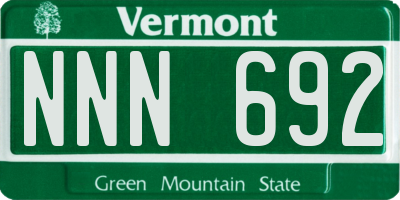 VT license plate NNN692