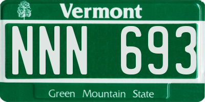 VT license plate NNN693