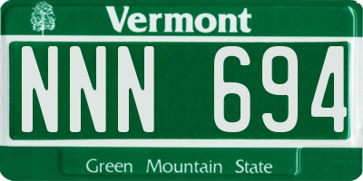 VT license plate NNN694