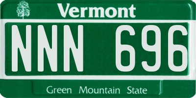 VT license plate NNN696
