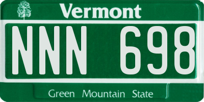VT license plate NNN698
