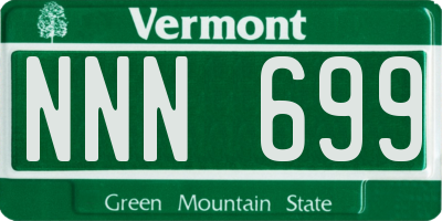 VT license plate NNN699