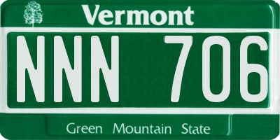 VT license plate NNN706