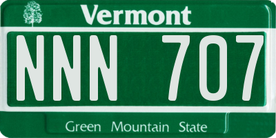 VT license plate NNN707