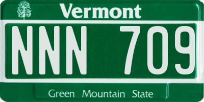 VT license plate NNN709