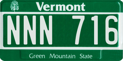 VT license plate NNN716