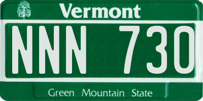 VT license plate NNN730