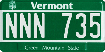 VT license plate NNN735