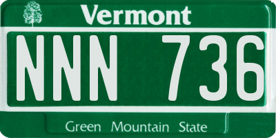 VT license plate NNN736
