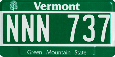 VT license plate NNN737