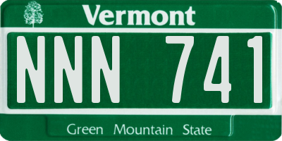 VT license plate NNN741