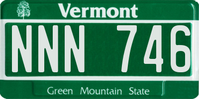 VT license plate NNN746