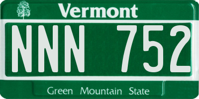 VT license plate NNN752