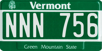 VT license plate NNN756