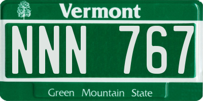 VT license plate NNN767