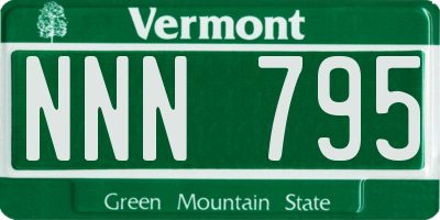 VT license plate NNN795
