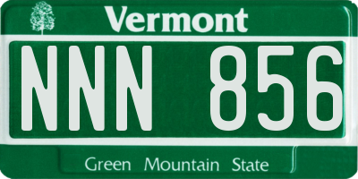 VT license plate NNN856