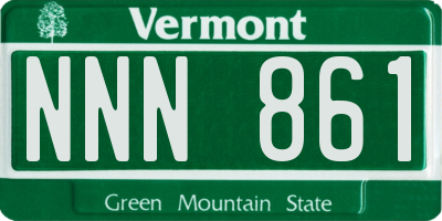 VT license plate NNN861