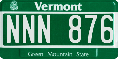 VT license plate NNN876
