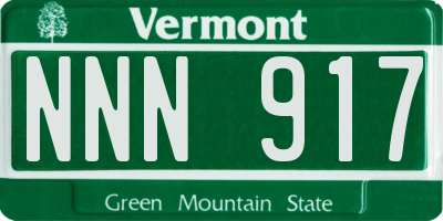 VT license plate NNN917