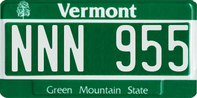 VT license plate NNN955