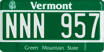 VT license plate NNN957