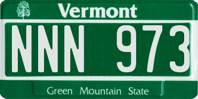 VT license plate NNN973