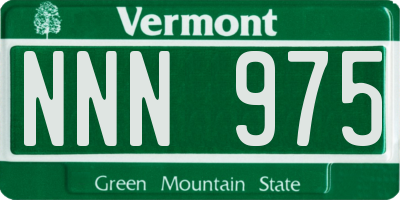 VT license plate NNN975
