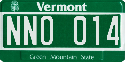 VT license plate NNO014