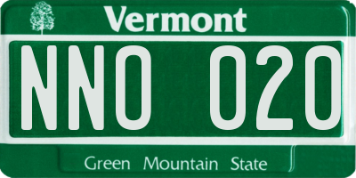 VT license plate NNO020