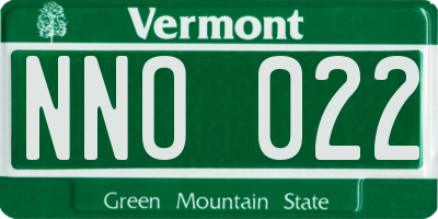 VT license plate NNO022