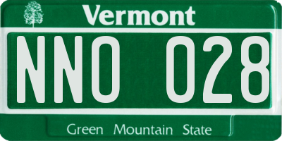 VT license plate NNO028