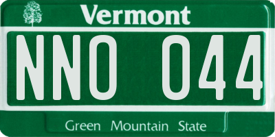 VT license plate NNO044