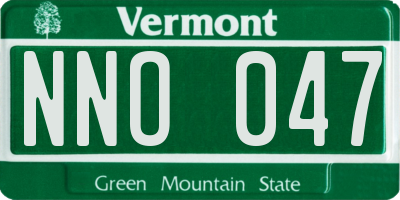 VT license plate NNO047