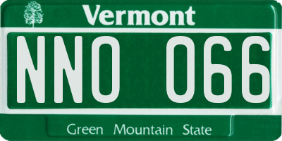 VT license plate NNO066