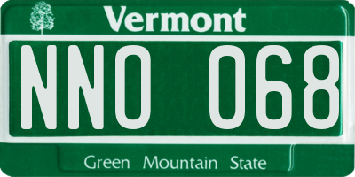 VT license plate NNO068