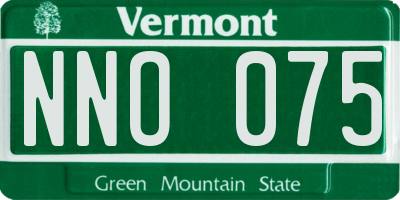 VT license plate NNO075