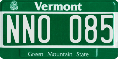 VT license plate NNO085