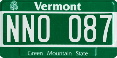 VT license plate NNO087