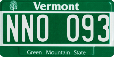 VT license plate NNO093