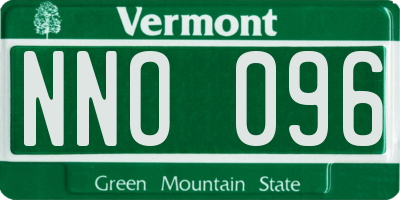 VT license plate NNO096