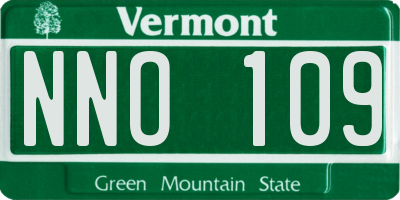 VT license plate NNO109