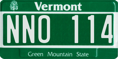 VT license plate NNO114