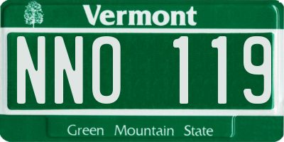 VT license plate NNO119