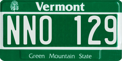 VT license plate NNO129